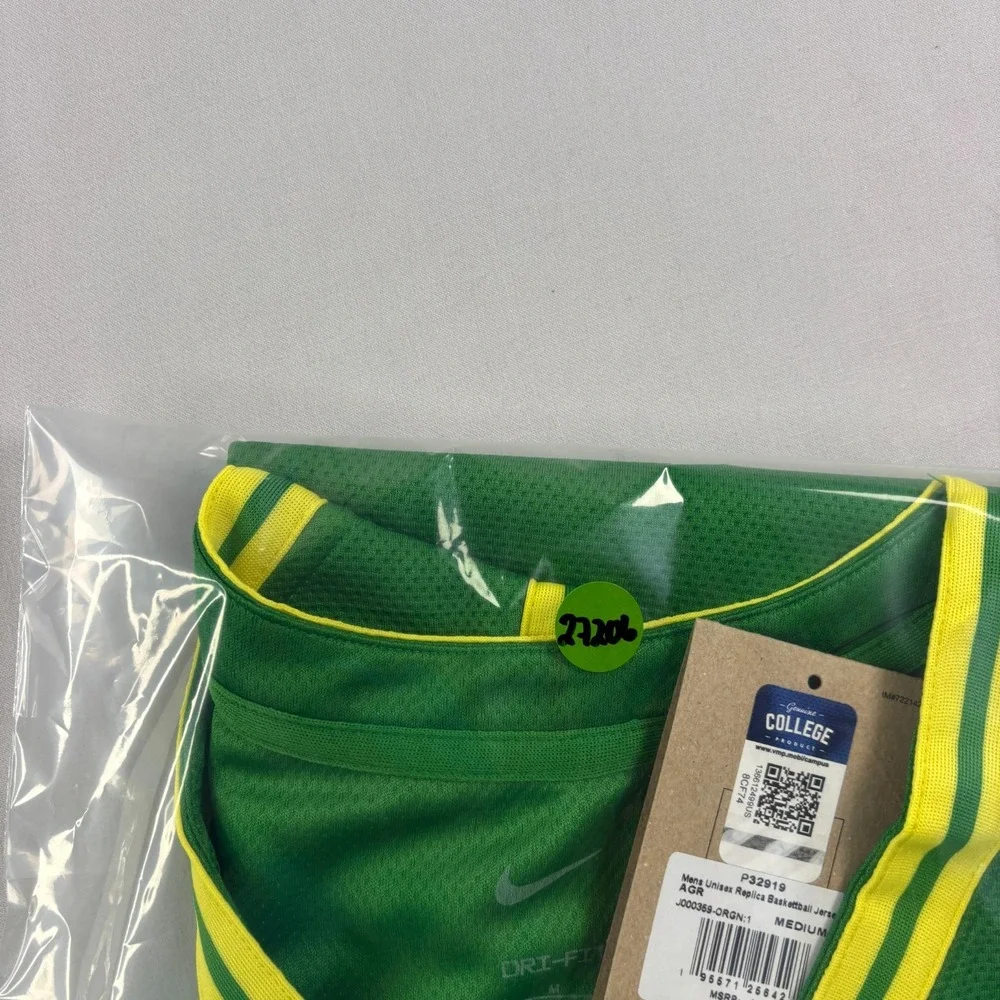 Oregon Ducks Basketball Jersey Mens Medium Green Nike Dri Fit NCAA NEW